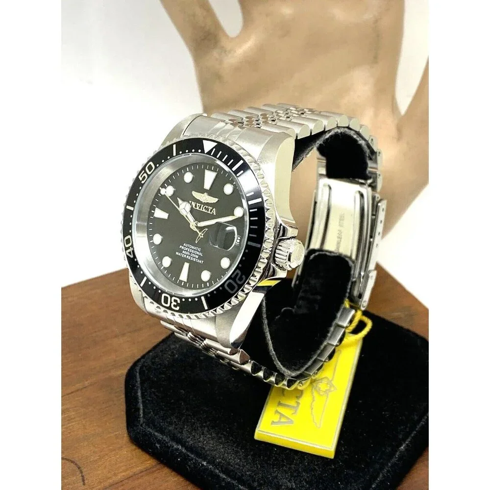 Invicta Men's Watch 30091 Pro Diver Automatic Silver Stainless Steel Black Dial